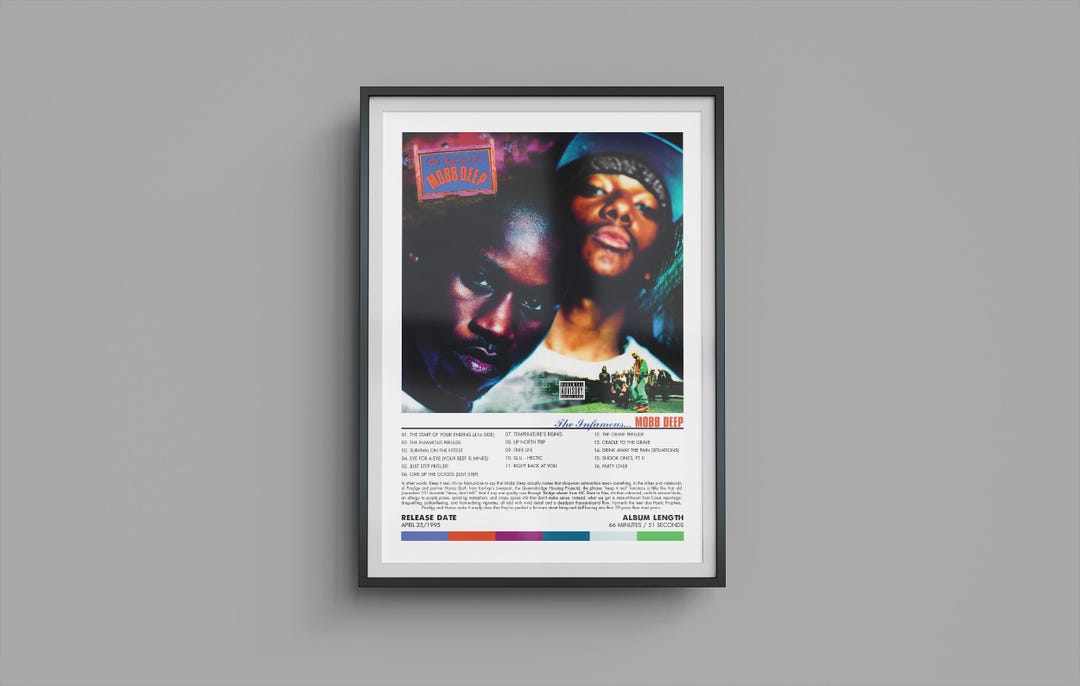 The Infamous Mobb Deep 'the Infamous' Album Cover Art Print: 90s Hip Hop (digital ...