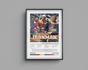 Ghostface Killah 'ironman' Album Art Poster: Hip-hop Music Print