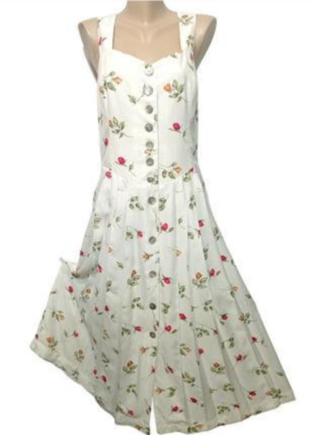 Floral Design Vintage White Country Line Sundress Size 42 Etsy — free download