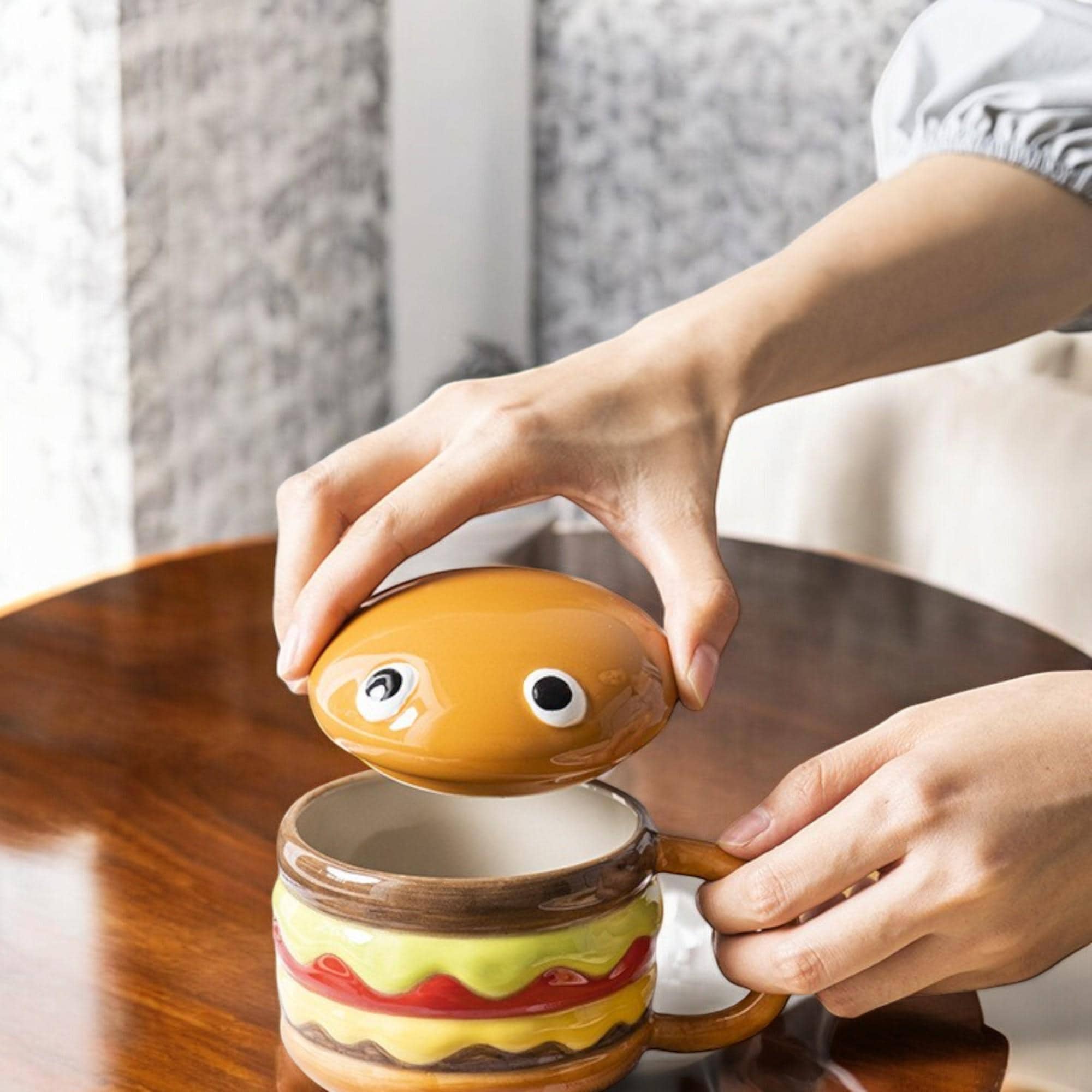 Hamburger Burger Fast Food Tasse à café à double paroi pour
