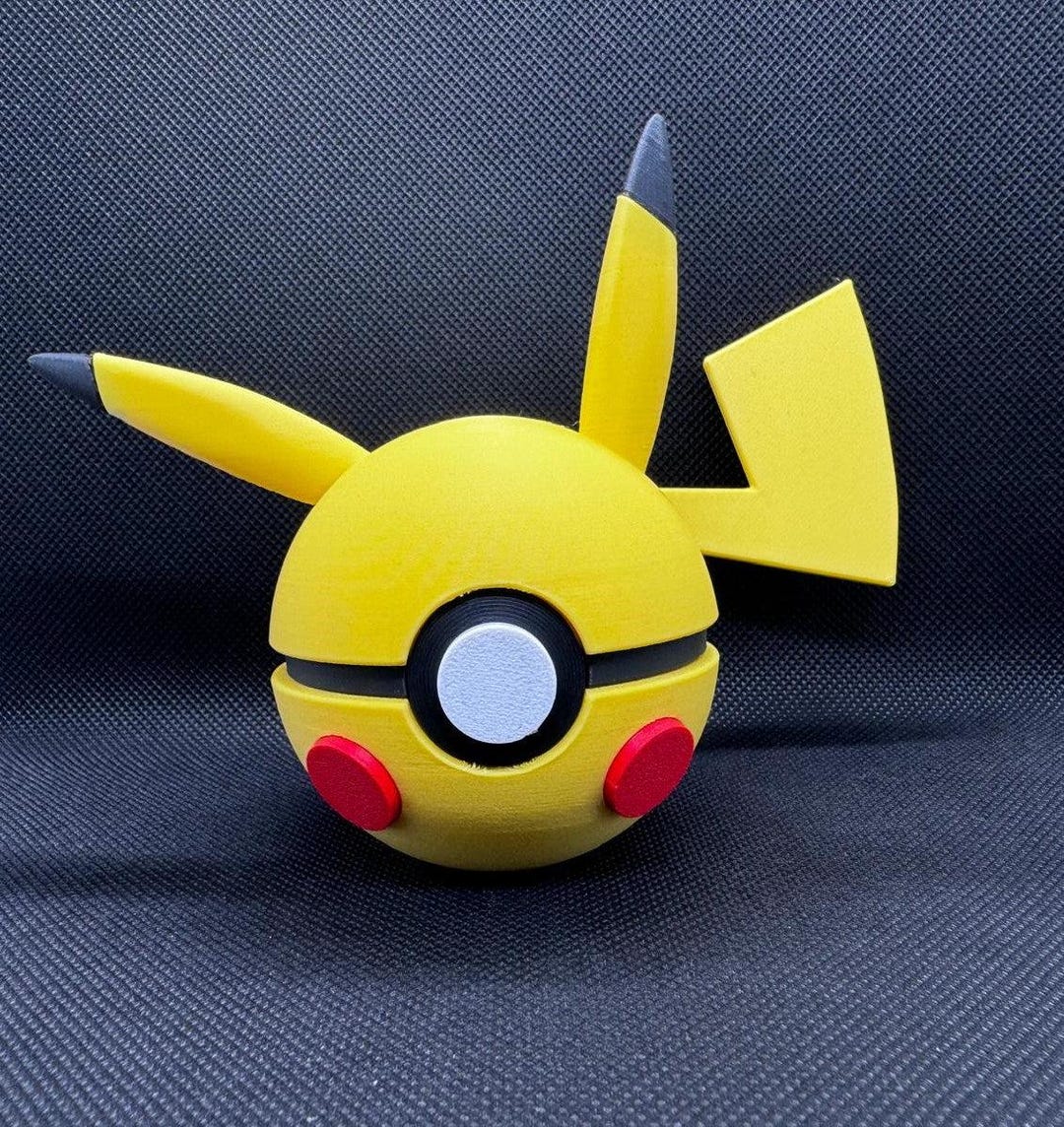 Pokemon Pikachu Poke Ball 3D Print - Etsy