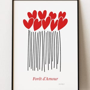 Bosque del Amor – Póster A3 – Serigrafía – Impresión hecha a mano – Arte – Edición limitada – La mansión de las historias – lmahART