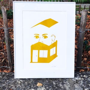 Chi c'è? – Poster A3 – Serigrafia – Stampa a mano – Serigrafia – Arte – Edizione limitata – La villa delle fiabe – lmahART