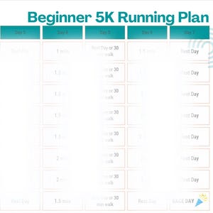 Beginner 5K 8 Week Running Training Plan