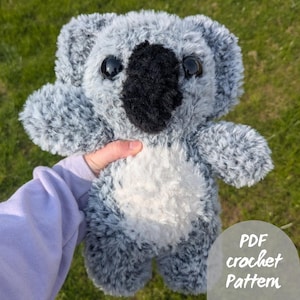 Gracie the koala crochet pattern, amigurumi pattern, PDF file