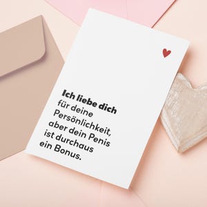 Lustige Postkarte für Männer | Grußkarte für Jahrestag Valentinstag | Karte für Partner