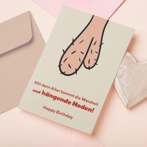 Lustige Penis Geburtstagskarte für Männer | Grußkarte für Geburtstag | Karte für Partner