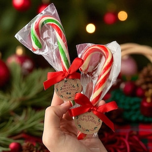 Lembrancinhas de Natal em formato de bengala doce, presente comestível de Boas Festas, Natal em grande quantidade