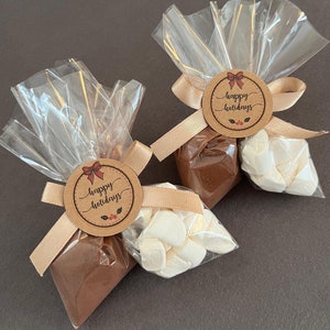 Bomboniera di cioccolata calda natalizia, cacao e marshmallow, regalo all'ingrosso