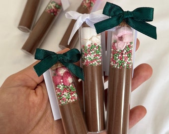 Personalized Hot Chocolate Favors with Edible Decorations