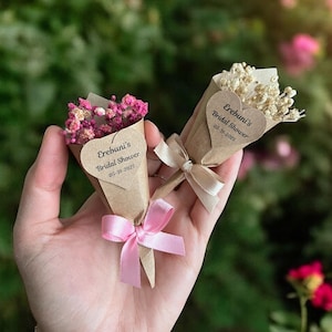 Bomboniere con mini bouquet di fiori, bomboniere con bouquet di fiori secchi in stile boho per gli ospiti, bomboniere rustiche in stile boho, regali magnetici all'ingrosso, bomboniere rustiche per matrimoni