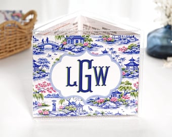 Personalized Mahjong Card Holder for LARGE NMJL Card, Custom Mahjong Card Cover with Sleeve