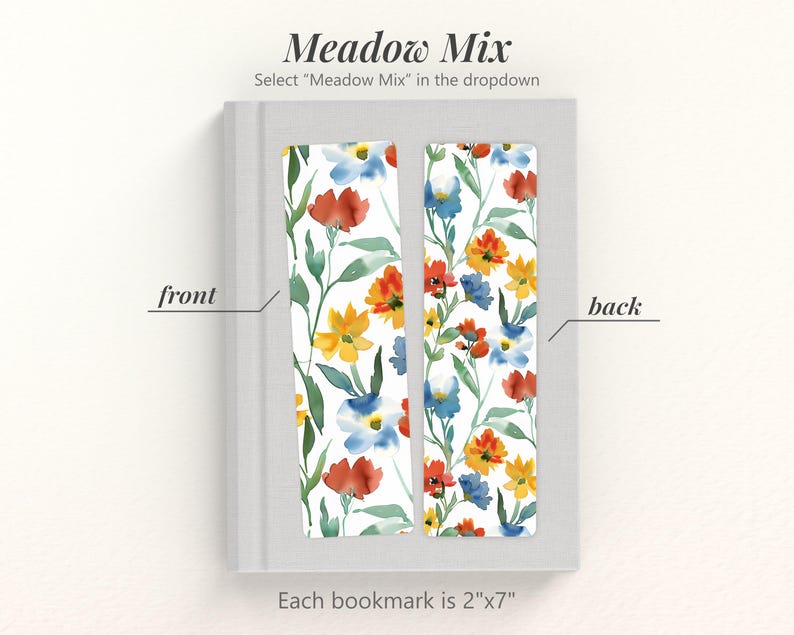 Spring Floral Bookmarks, Mothers Day Bookmark Gift, Bookish Set ...