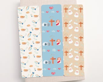 Christian Easter Bookmarks – Jesus, Loaves & Fishes, Little Lambs, Resurrection – Buy 1 or Set