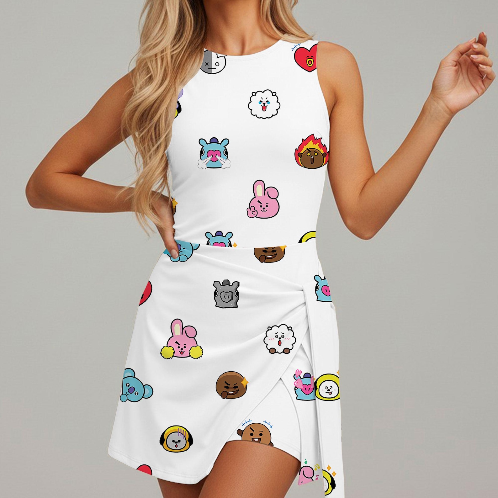 Kpop BT Emoji Tennis Dress Skirt, Kpop Fan Dress, Gift for Fan - Etsy