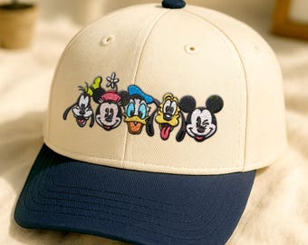 Retro Mickey and Friends Signatures Embroidered Hat, Magical 