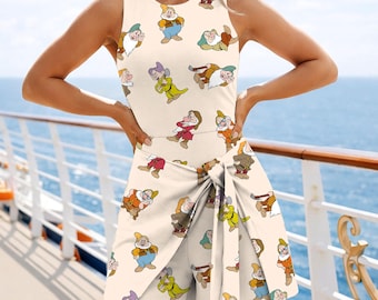 Seven Dwarf Dopey Grumpy Tennis Dress Skirt, Snow White & Seven Dwarfs Dress, Tennis Dress Skirt