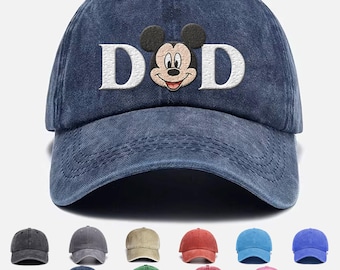 Mickey Dad Embroidered Hat, Vintage Baseball Hat,  Cute And Funny Cap, Disney Character Hat 2025