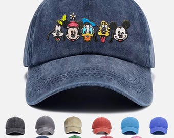Mickey and Friends Embroidered Baseball Hat, Disney Character Cap