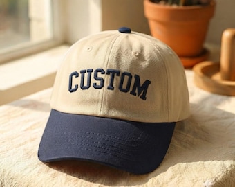 Custom Upside Down Text  Embroidered Baseball Trucker Hat,  Gift for Football Fan Trucker Hat for Football Tailgate Hat Unisex Hat