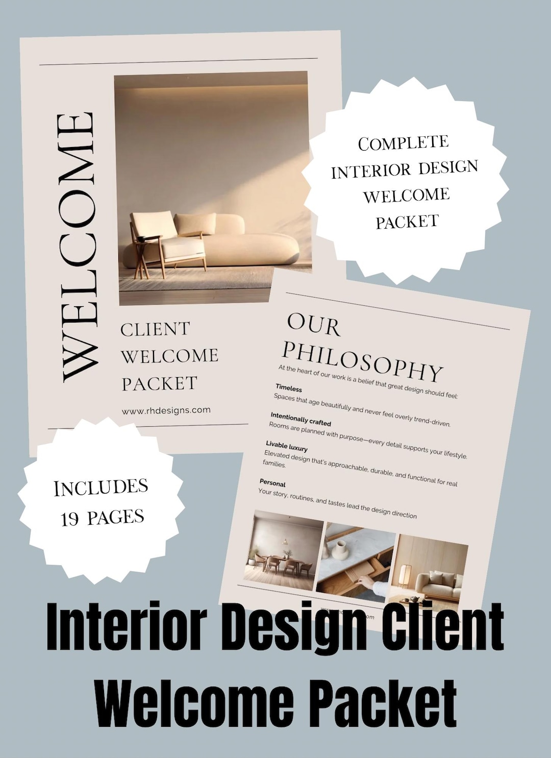 Editable Interior Design Client Welcome Packet Template - Etsy