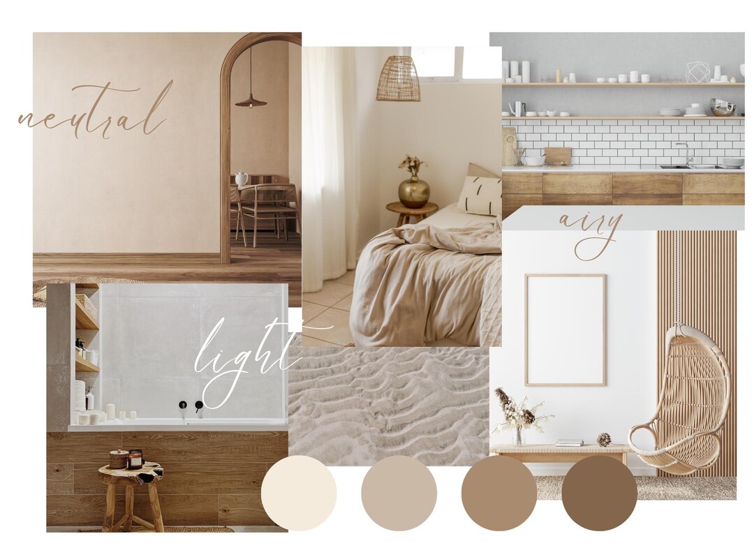 Interior Designer Mood Board Template - Etsy