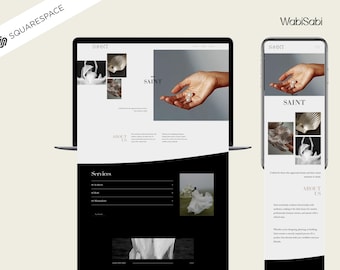 Squarespace 7.1 Website template | Squarespace template | Modern Squarespace Template | Editorial website | Squarespace Portfolio website
