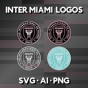 Inter Miami Logo Digital Download | SVG, PNG, AI Files for Cricut & Silhouette | Sports Team Graphic Design | Messi Suarez Alba Busquets