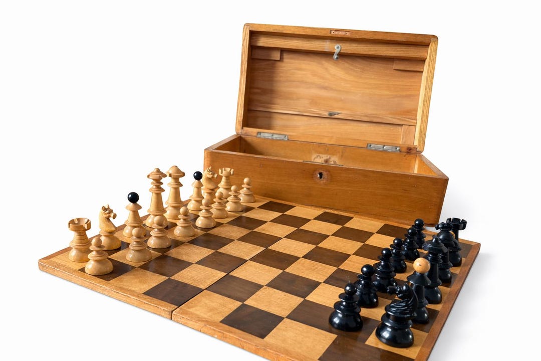 Small Handmade Chess Set With Wooden Box – Inlaid Board – Pawn 3 Cm (1. ...