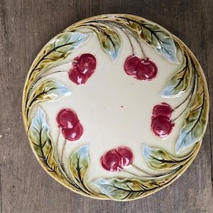 Decorative antique plate with flowers, collectibles porcelain plate