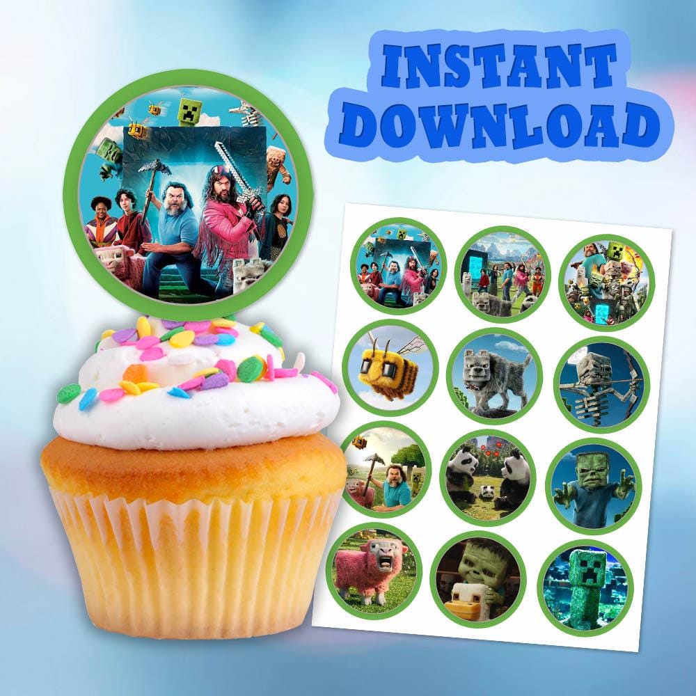 Minecraft Inspired Printable Cupcake Toppers Minecraft Inspired Printable Cupcake Toppers