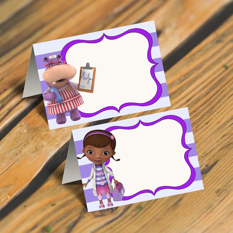 Doc Mcstuffins Food Labels, Printable Doc Mcstuffins Food Tent Cards ...