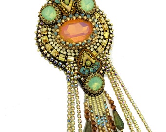 Showgirl NECKLACE KIT (yellow/turquoise)