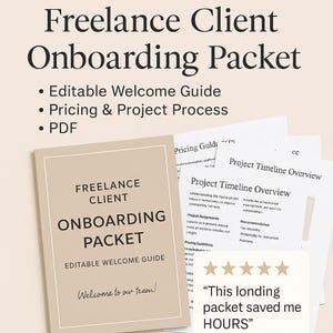 Freelance Client Onboarding Packet – Editable Welcome Guide, Pricing & Project Process