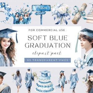 Aquarell Blau Graduierung Sammlung Clipart, Grad PNG Graduierung Blumen Clipart, Abschlusskappen Clipart, Diplom Clipart, kommerzielle Nutzung