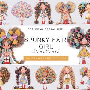 Girl clipart Quirky Girl Clipart, Watecolor Whimsical Girl, Cute girl clipart PNGs, Download, Junk Journal, Paper Craft, Cute Girl