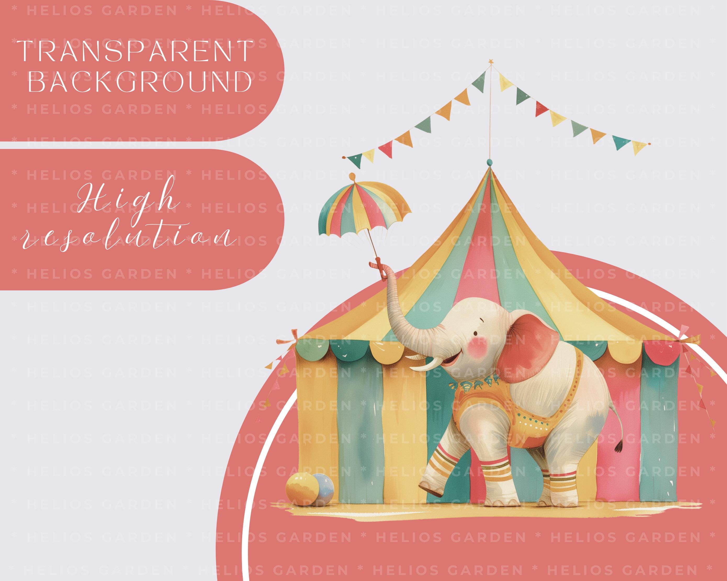 Circus Clipart With Colorful Big Top Tent and Fun Carnival Elements ...