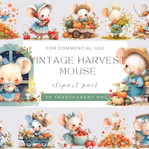 Vintage harvest Mouse Clipart Hilarious Mice PNG Whimsical Mouse Sublimation Funny Rodent clip art graphics Silly Rats illustration crafts