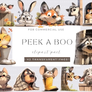 Animaux originaux, animaux adorables, cliparts, illustrations d'animaux mignons, scrapbooking et invitations, parfaits pour la conception de cartes