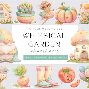 Imágenes prediseñadas de jardinería: imágenes prediseñadas de herramientas de jardinería, gráficos de jardín de primavera, flores de jardín Png, equipo de jardinería Png, descarga digital instantánea