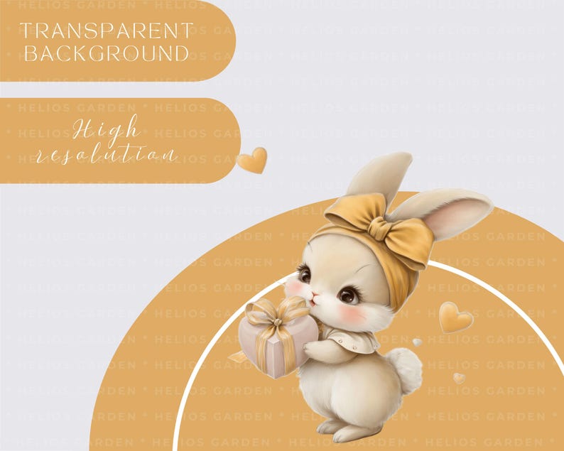 Watercolor Bunny Clipart Bundle: Cute Bunny With Love Whimsical Art ...