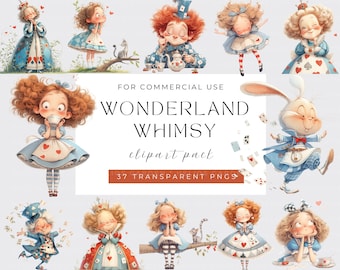 Cinderella Clipart: Wonderland Princess Graphics (Digital Download)