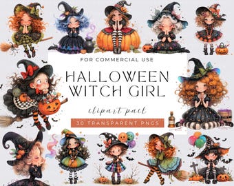 Bruja peculiar PNG Clipart: Gráficos divertidos de Halloween (Descarga digital)