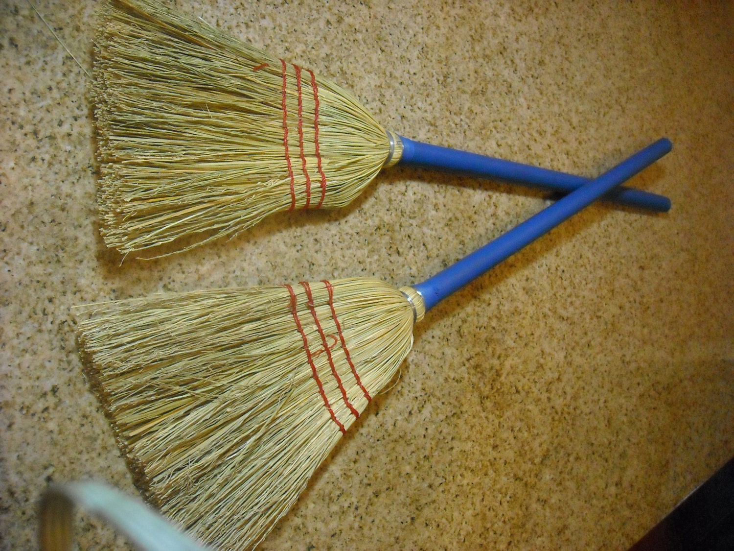 Blue kids broom child broomtoy broom handmade broomcorn Etsy