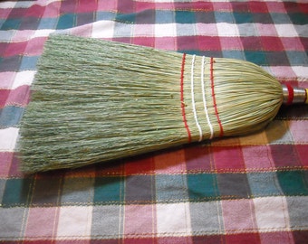 Red wooden handle Kitchen Broom-corn broom-handmade broom-besom-broom-going green