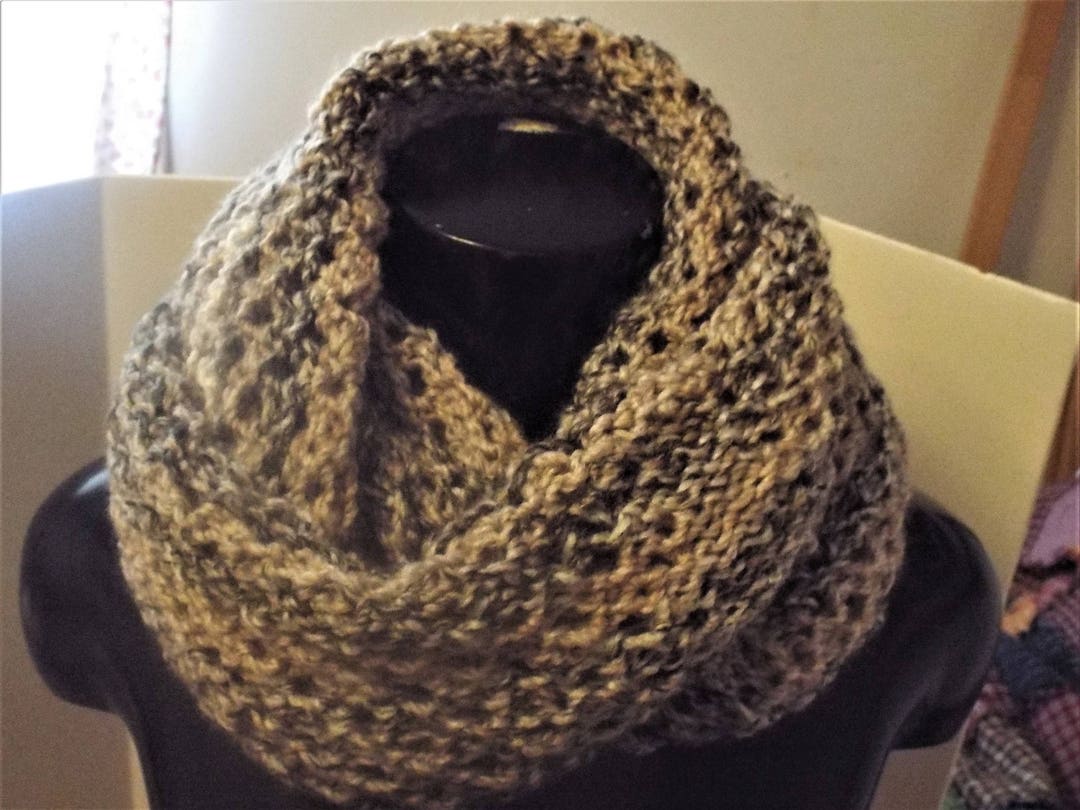 Knit Lace Mesh Cowl Infinity Scarf and Ear Warmer Headband Pattern ...