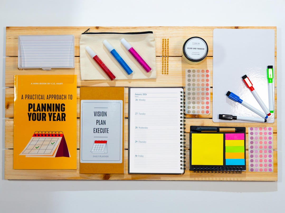 2026 Daily Planner Box, Goal Setting and Reset System, Quarterly ...