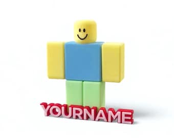 Glow-in-the-Dark 3D Printed Roblox Noob Figure: Customizable Gamer Gift