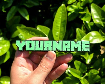 Minecraft Personalized Name Tag Gift
