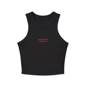 Paris Era Damen Tank Top | Trendiges Crop Tank, Party Outfit, Geschenk, Festival Wear, lässiger Sommer Top